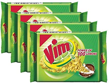 Vim Lemon Dishwash Bar - Pack of 4